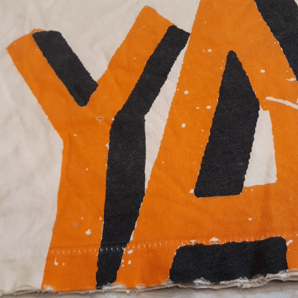 Yamato White and Orange Crop Top - Picture 2 of 6